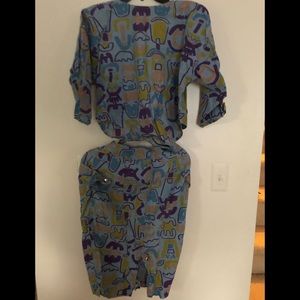 Skirt and top casual outfit two piece . Looks as one